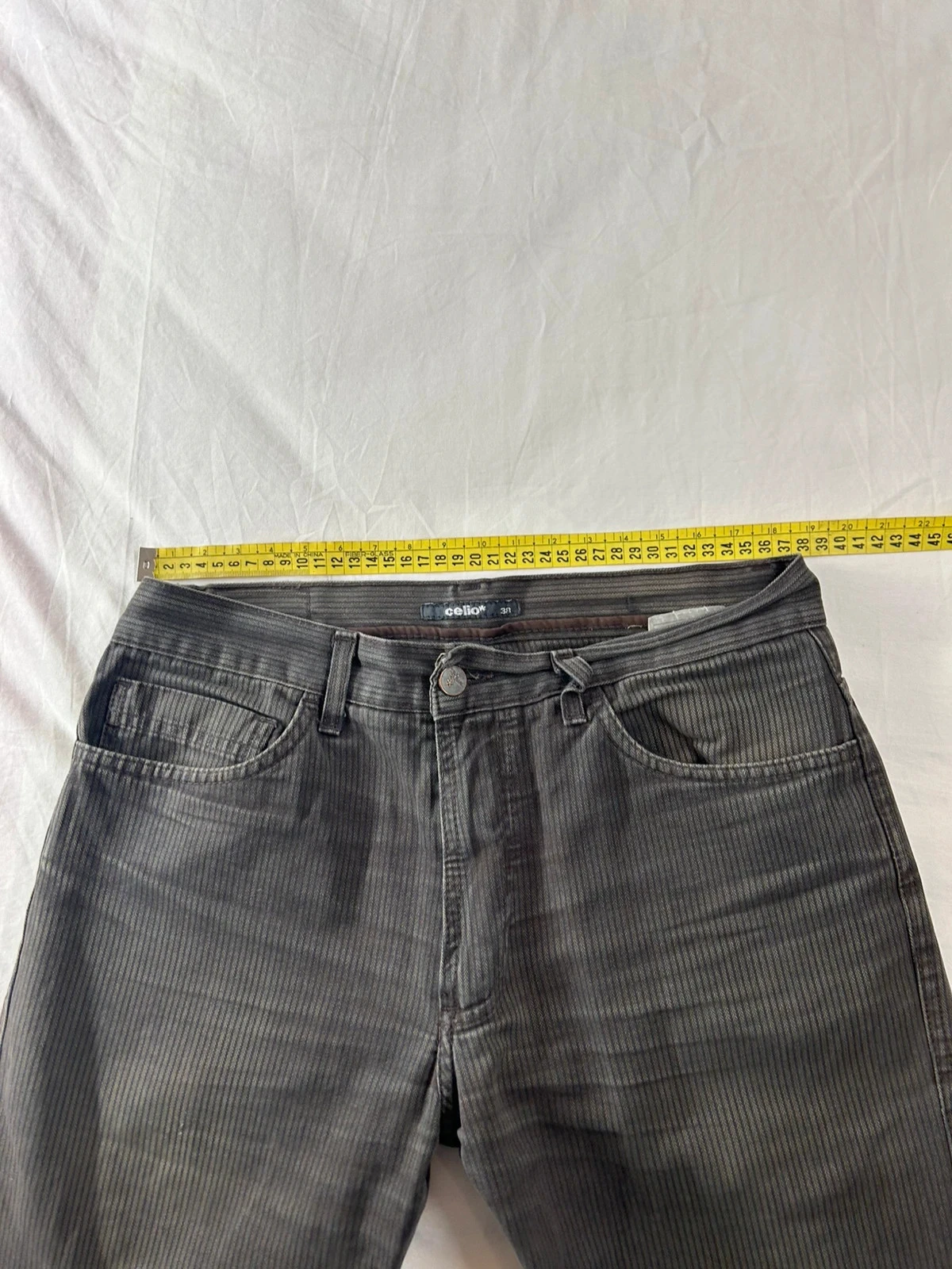 Jean gris marrón acanalado Celio – photo 8